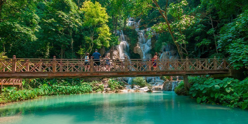 Kuang Si-Wasserfall in Luang Prabang, Laos