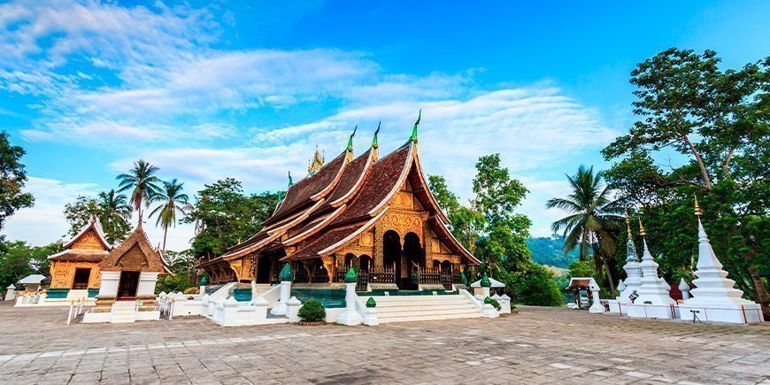 Het gouden klooster, Wat Xieng Thong tempel in Laos