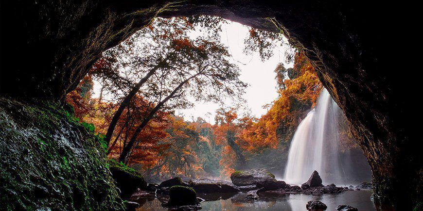 Haew Suwat waterval in Khao Yai nationaal park, Thailand