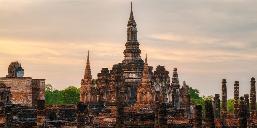 Wat Mahathat tempel in Thailand