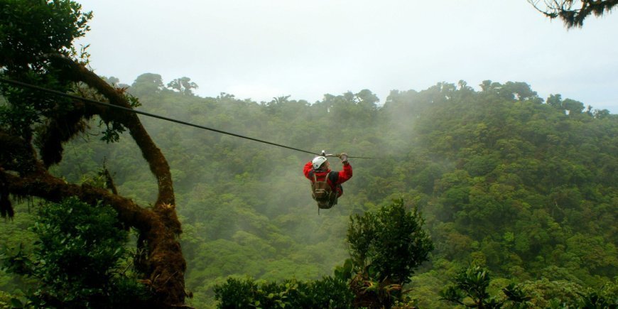 zipline door bos in costa rica