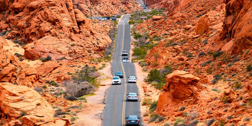 White Domes Road in Valley of Fire State Park in Verenigde Staten