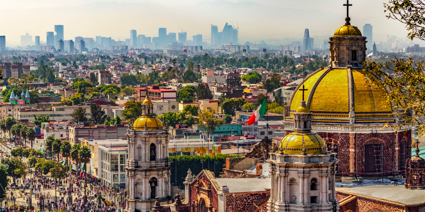 Mexico-stad van bovenaf gezien