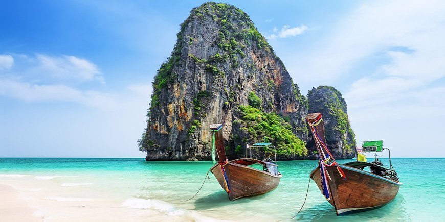 Ao Phra Nang strand in Krabi, Thailand