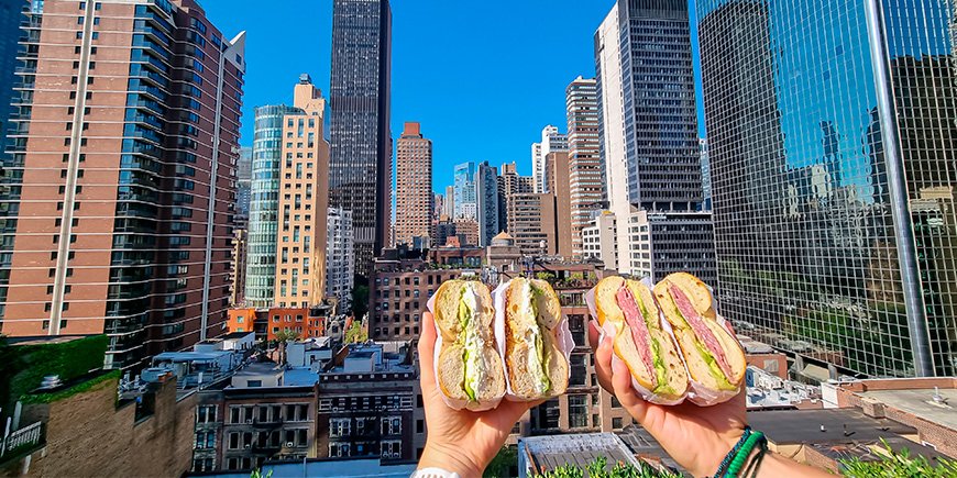 bagels voor ontbijt in New York