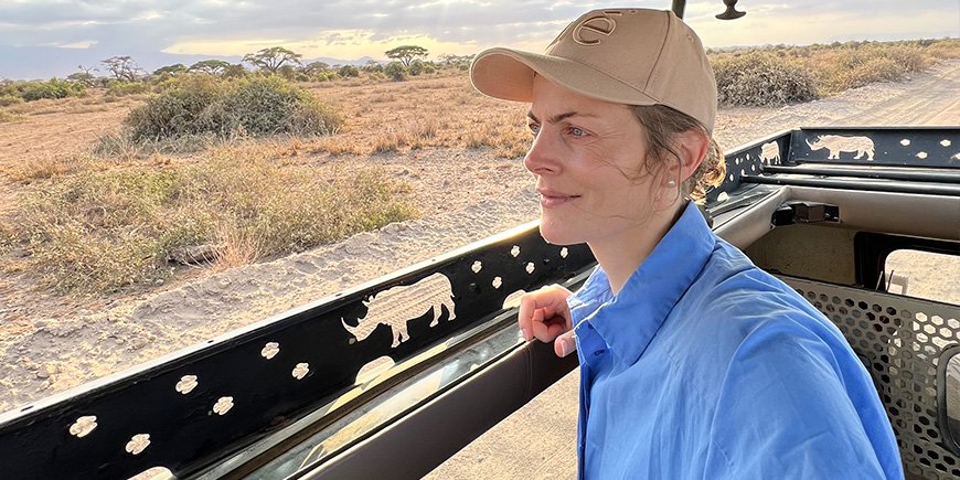 Reisspecialist Ingun op safari in Kenia