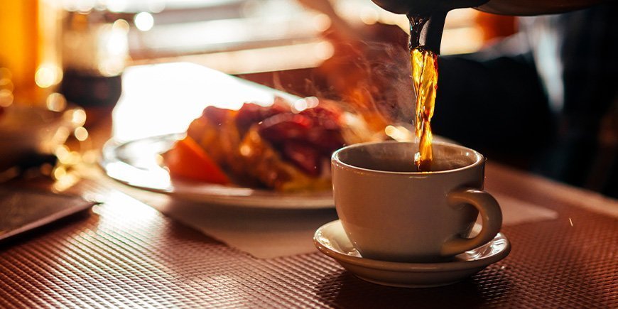 koffie in een café