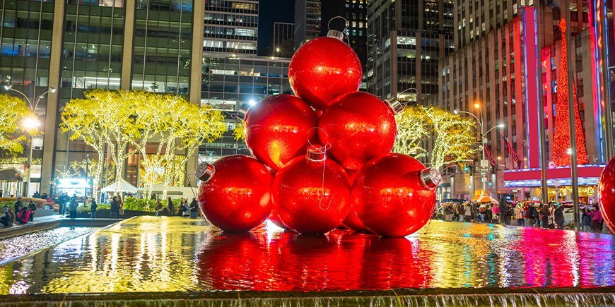 Kerstversiering in New York