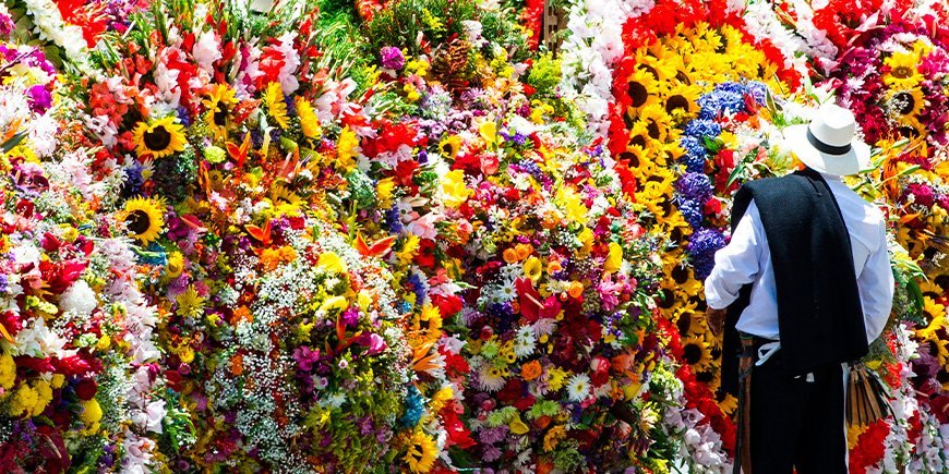 Bloemenfestival in Colombia