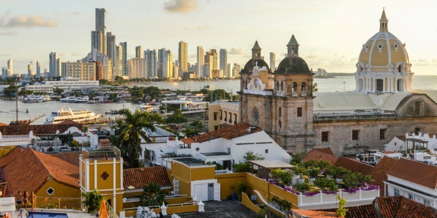 uitzicht op Cartagena in Colombia