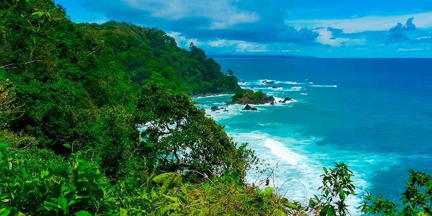 Corcovado bij de Stille Oceaan in Costa Rica